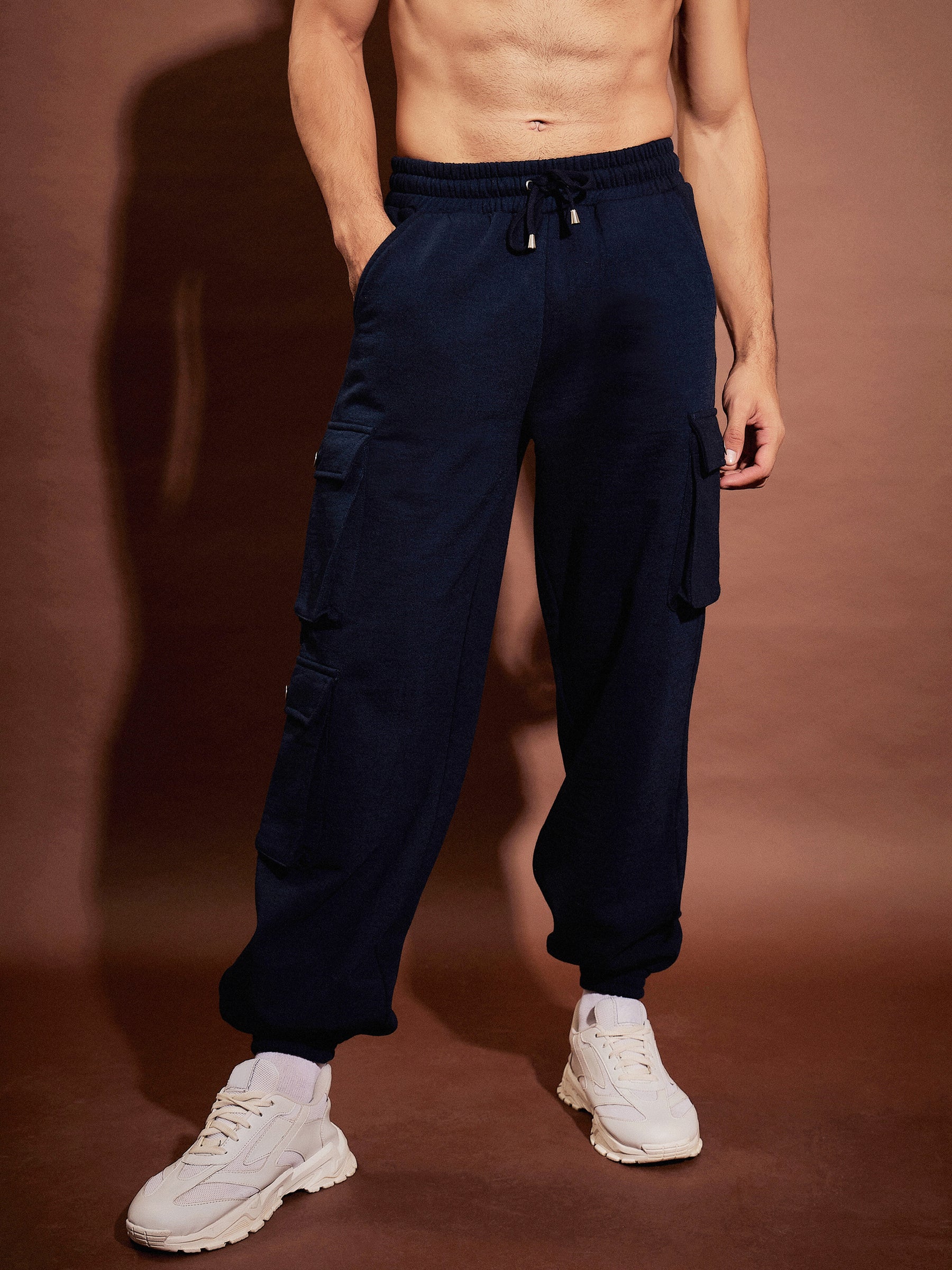 Men Navy GETTING OLD Oversized Hoodie With Joggers