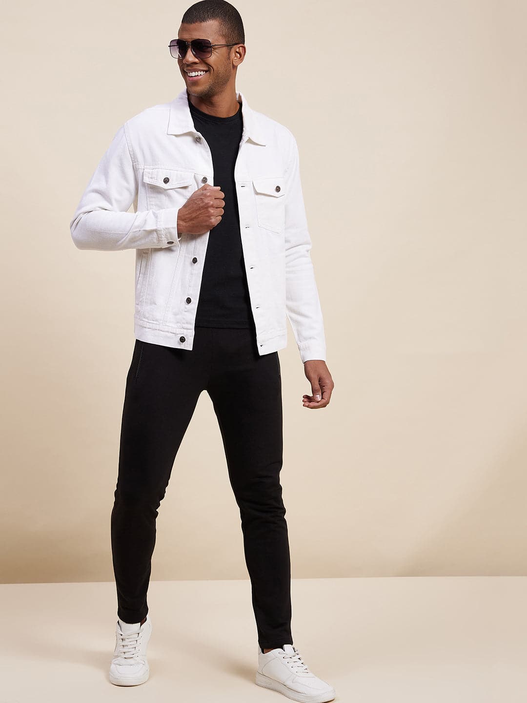 Mens white denim jacket Clearance