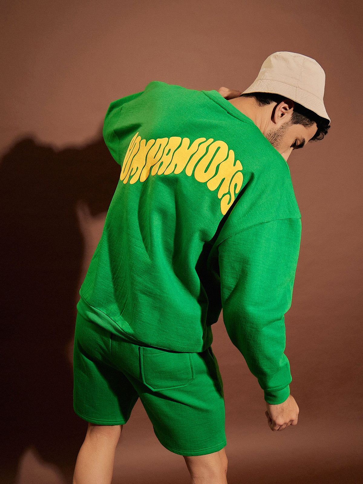 Green COMPANIONS Oversized Sweatshirt With Shorts-MASCLN SASSAFRAS