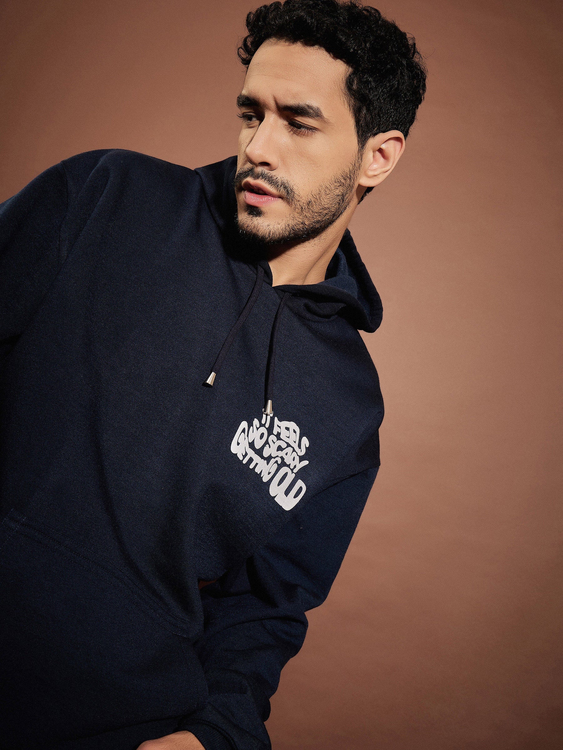 Navy GETTING OLD Oversized Hoodie With Joggers-MASCLN SASSAFRAS