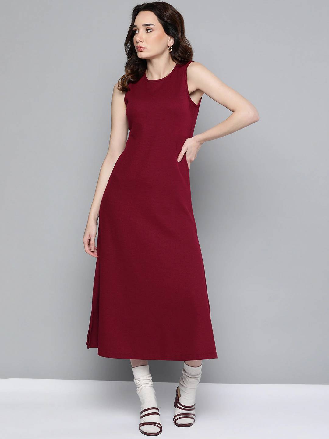 Maroon a sales line dress