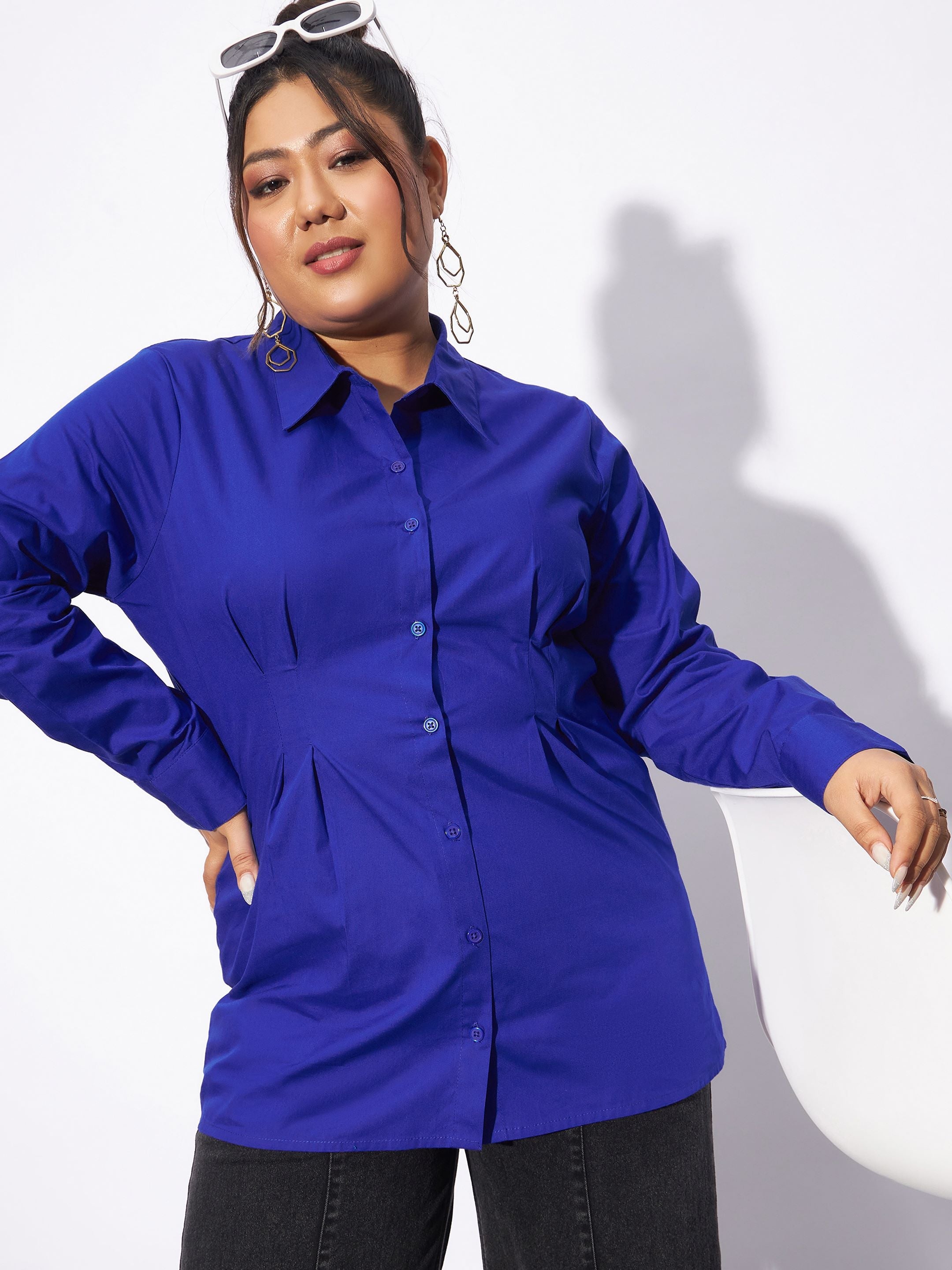 Blueming Pleated Shirt