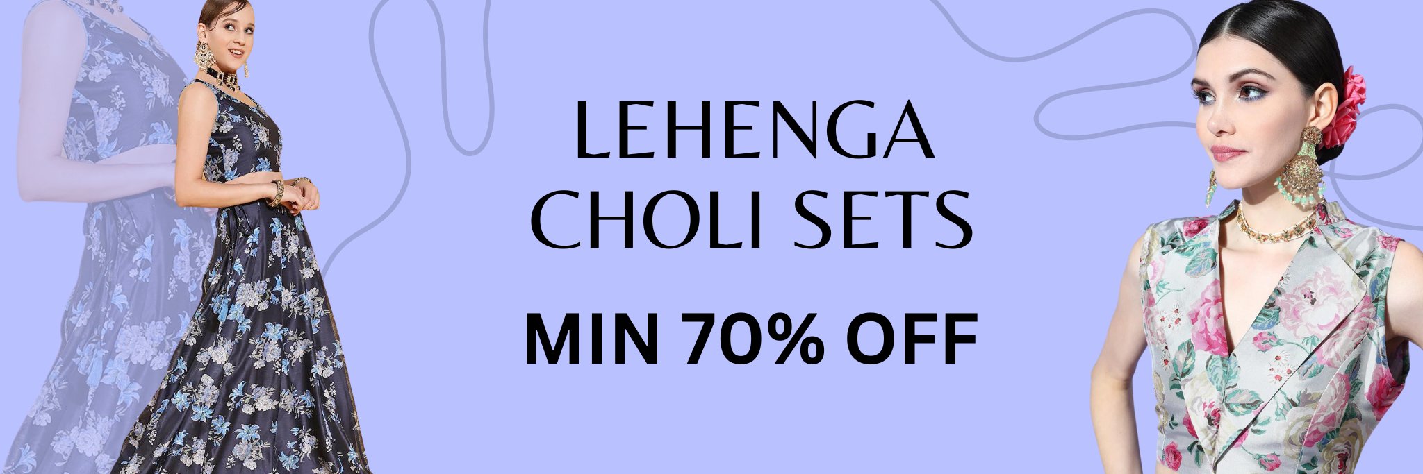Lehenga Choli Sets - Min 70% Off