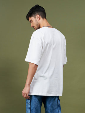 Unisex White STAY WEIRD Oversized T-Shirt