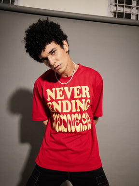 Unisex Red MADNESS Oversized T-Shirt