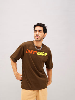 Unisex Brown CARINHO Oversized T-Shirt