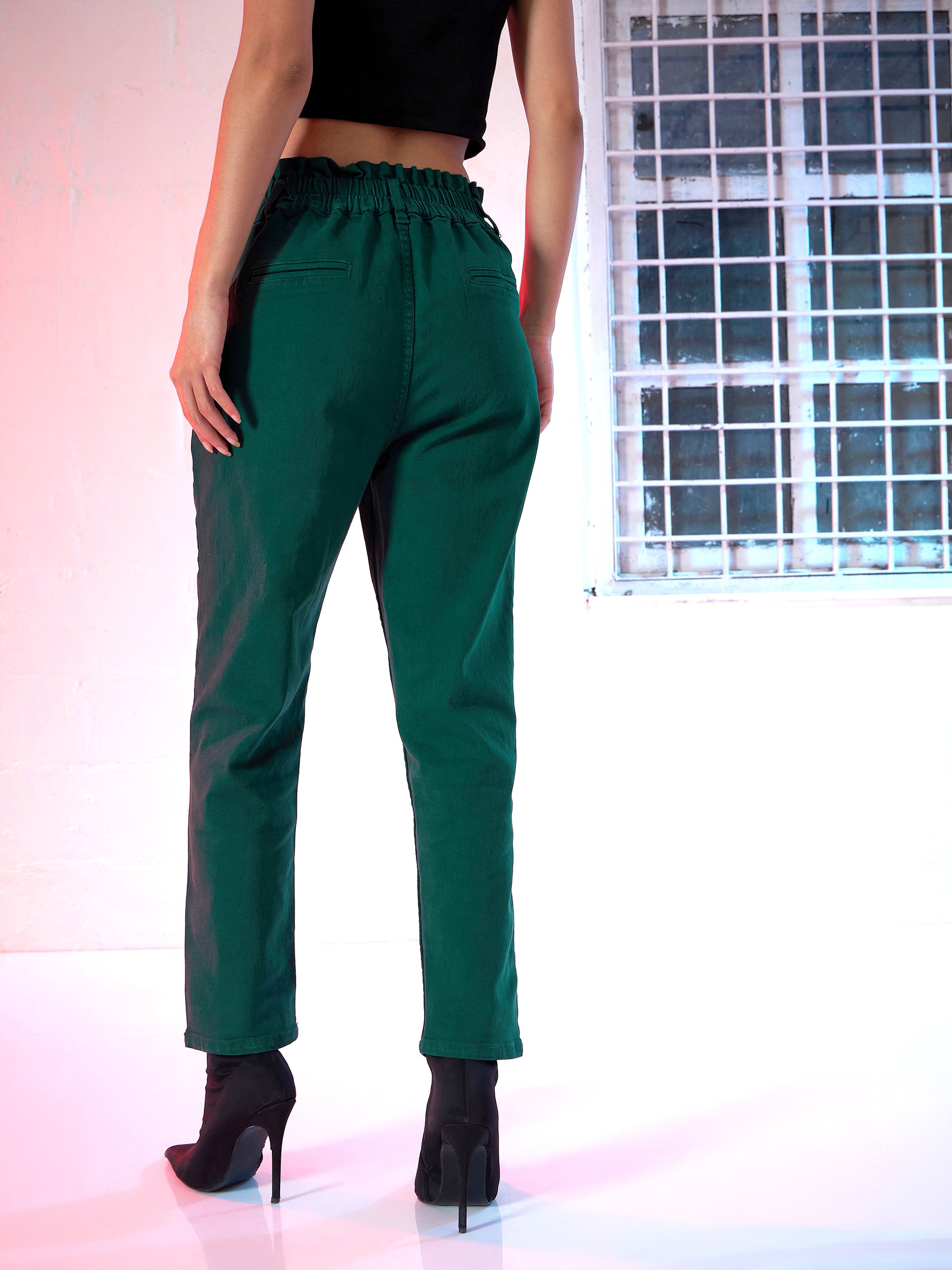 Emerald Green Slouchy Jeans