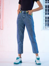 Blue Slouchy Inlay Pocket Jeans
