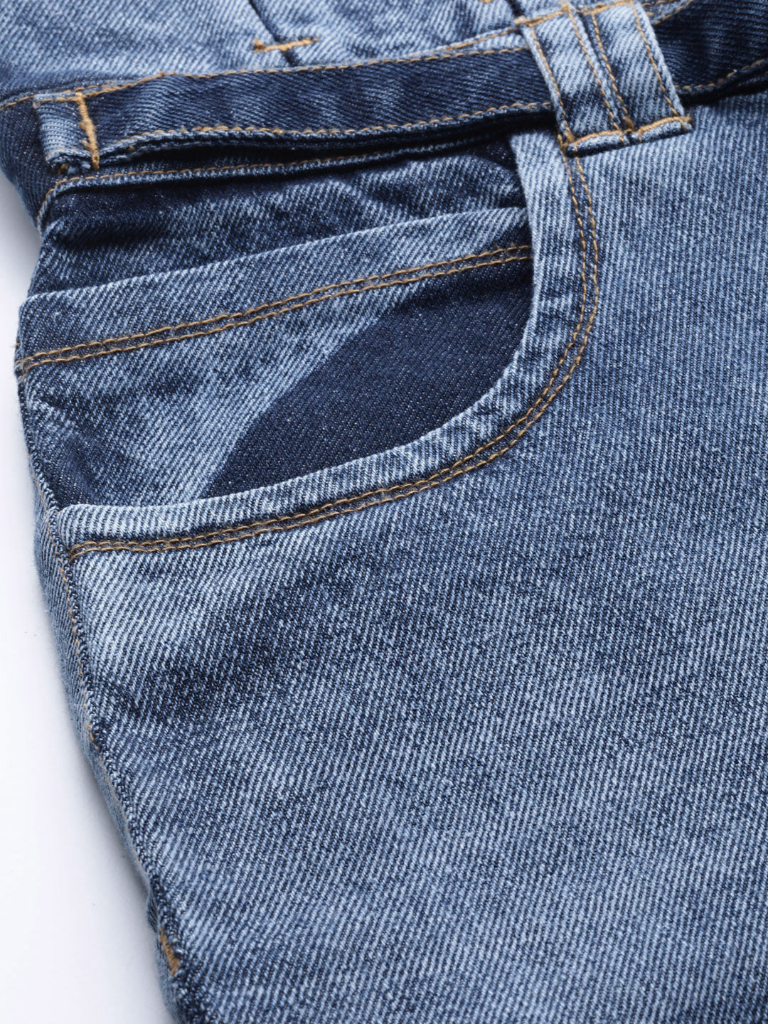 Blue Paper Bag Waist Jeans