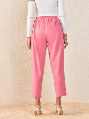 Pink Tapered Pants -SASSAFRAS