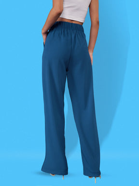 Blue Bell Bottom Knitted Pants-SASSAFRAS worklyf