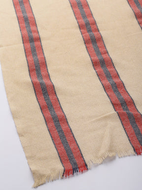 Camel Brown & Maroon Check Stole