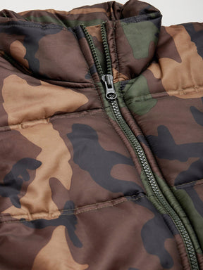 Men's Camouflage Sleeveless Puffer Jacket