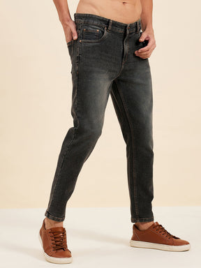 Men Charcoal Grey Slim Fit Jeans