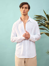White Relax Fit Shirt-MASCLN SASSAFRAS
