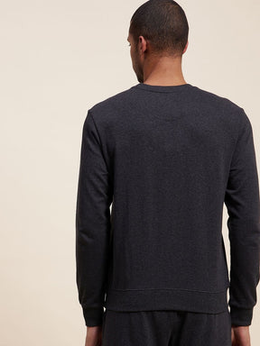Men's Dark Grey MASCLN Embroidered Sweatshirt