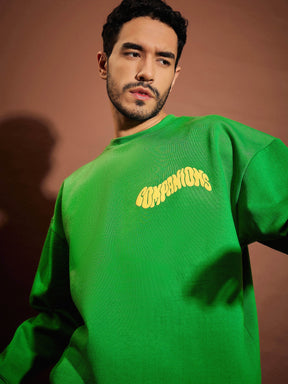Green COMPANIONS Oversized Sweatshirt-MASCLN SASSAFRAS