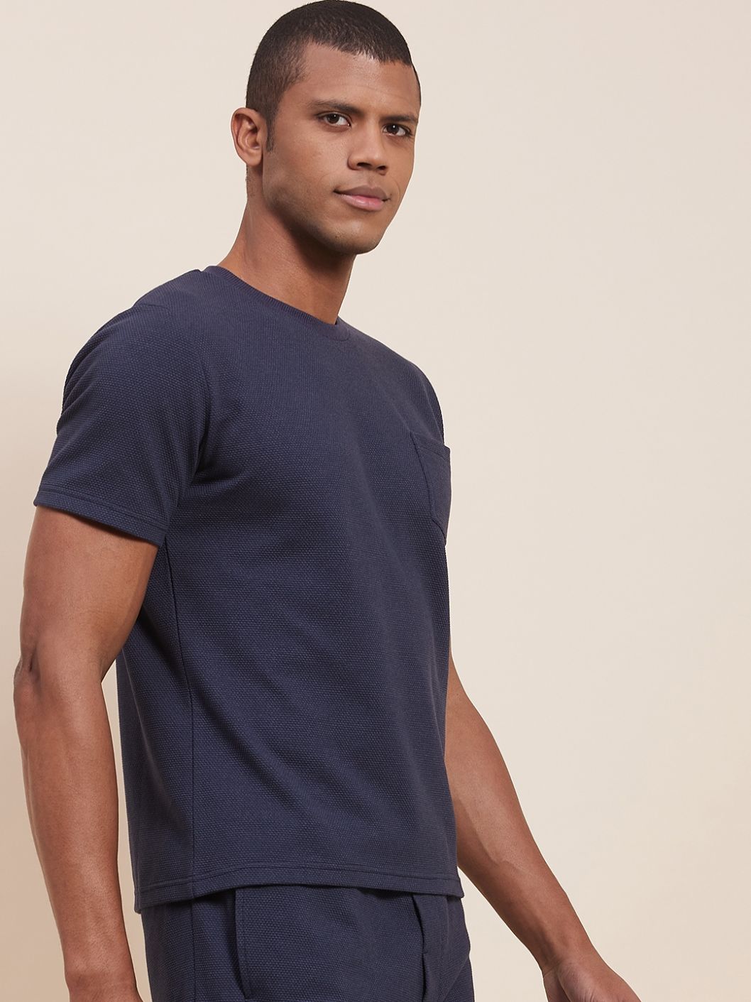 Men's Navy Slim Fit Pocket T-Shirt