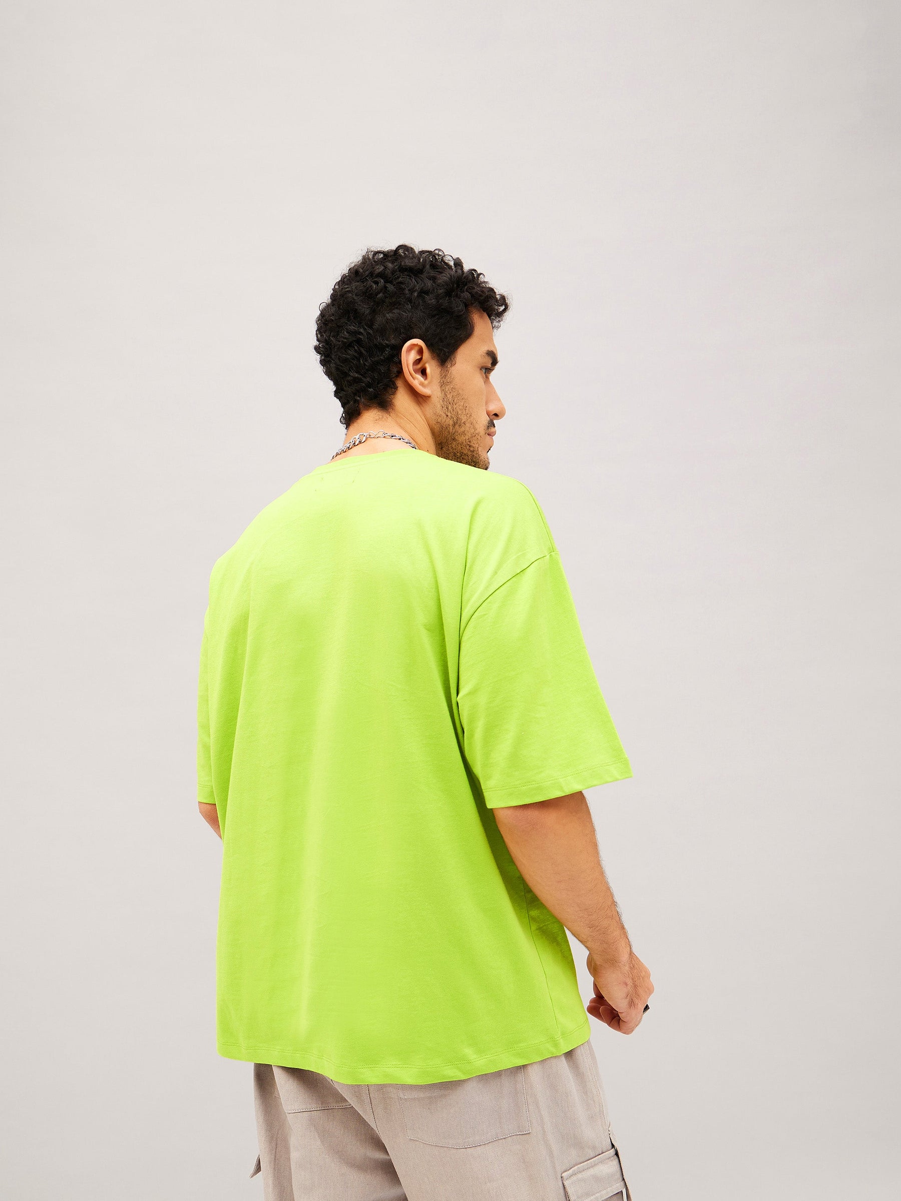 Unisex Green WHAT WOW Oversized T-Shirt-MASCLN SASSAFRAS