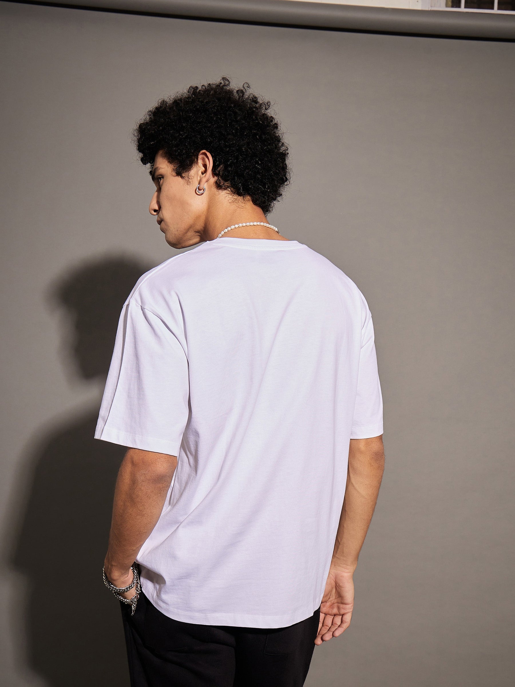 Unisex White MAKE YOUR Oversized T-Shirt-MASCLN SASSAFRAS