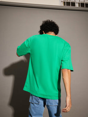 Unisex Green OFUL Oversized T-Shirt-MASCLN SASSAFRAS