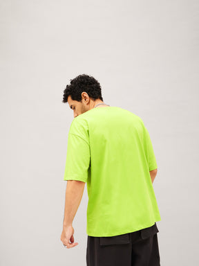 Unisex Green CONFIDENCE Oversized T-Shirt-MASCLN SASSAFRAS