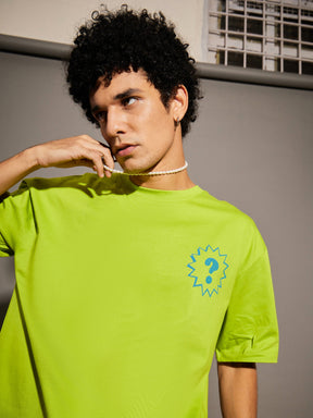 Unisex Green Growth Graphic Print Oversized T-Shirt-MASCLN SASSAFRAS