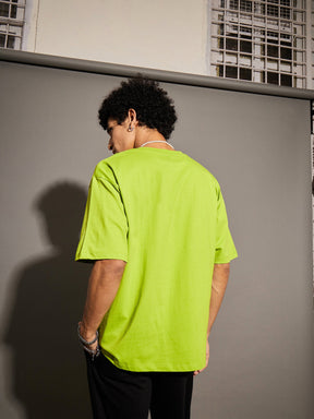 Unisex Green DOODLES Oversized T-Shirt-MASCLN SASSAFRAS