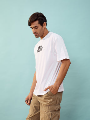Unisex White TREASURE Oversize T-Shirt-MASCLN SASSAFRAS