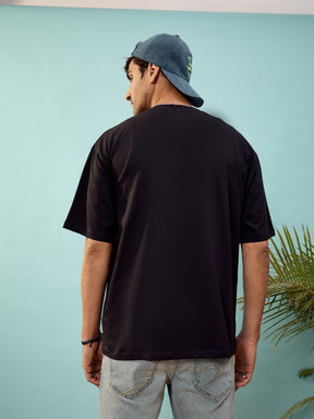 Unisex Black CHILD Oversize T-Shirt-MASCLN SASSAFRAS