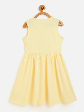 Girls Yellow Don't-Worry Gather Dress
