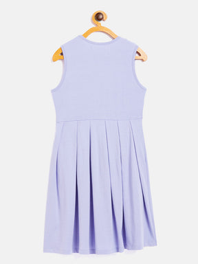 Girls Lavender Mean Girl Print Gather Dress