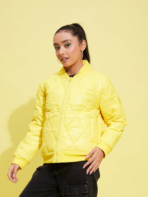 Yellow Quilted Bomber Jacket-Noh.Voh