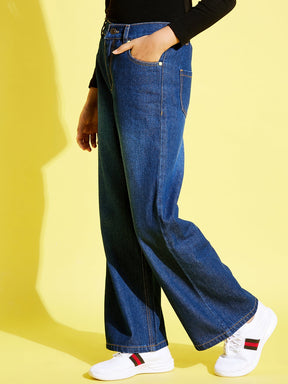 Girls Blue Denim Straight Jeans