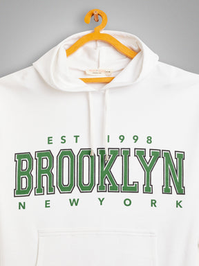 White BROOKLYN Oversized Sweatshirt With Track Pants-Noh.Voh