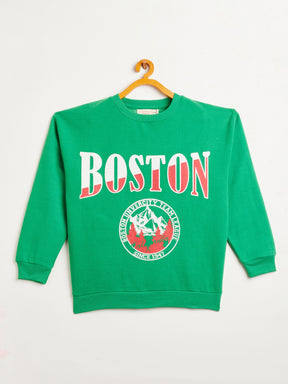 Green BOSTON Oversized Sweatshirt With Joggers-Noh.Voh