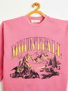Pink Mountain Oversized Sweatshirt With Joggers-Noh.Voh