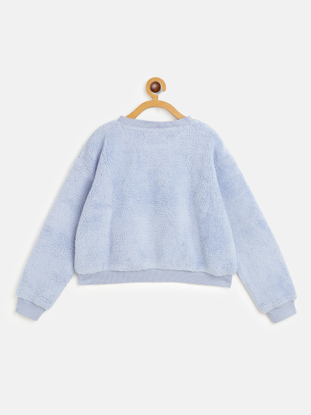 Girls Blue Fur Sweatshirt