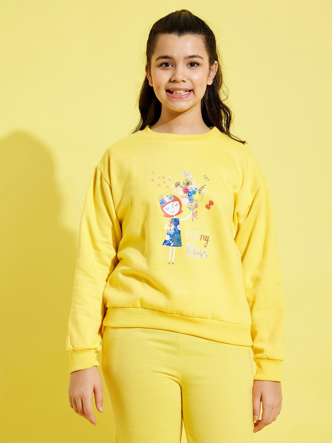 Yellow Fleece GIRL Sweatshirt-Noh.Voh