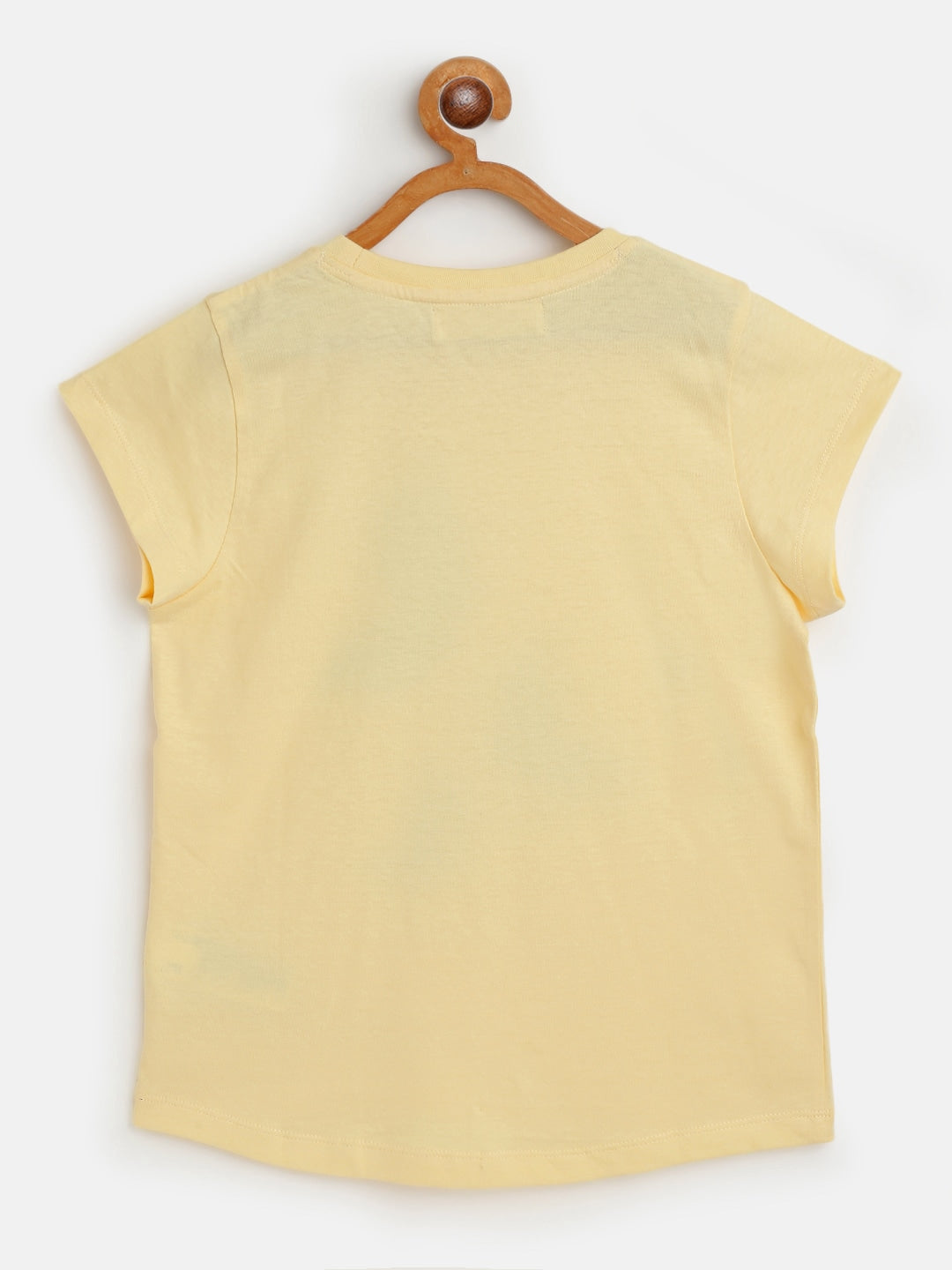 Girls Yellow Butterflies Print T-Shirt