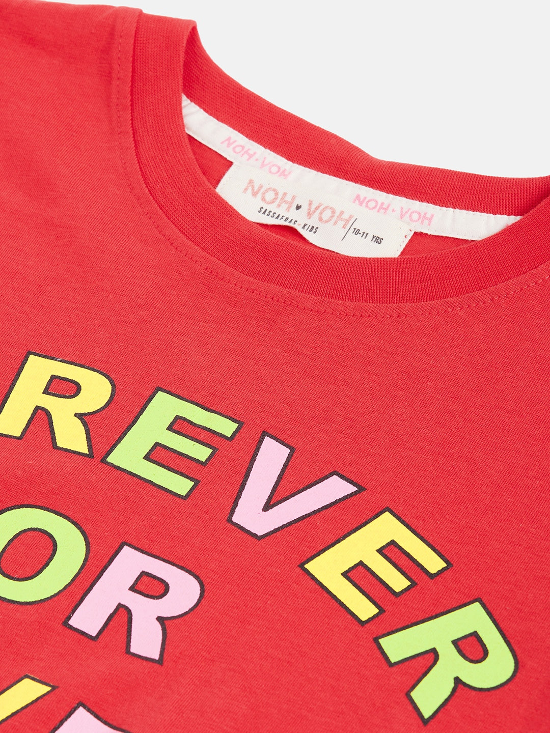 Girls Red Forever or Never T-Shirt