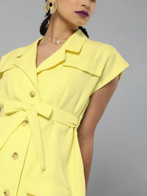 Yellow Blazer Dress