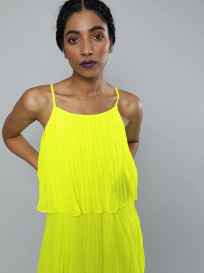 Neon green skater dress deals