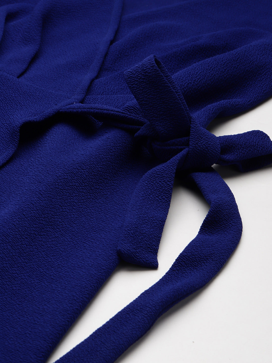 Royal Blue Wrap Midi Dress