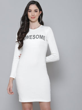 White Rib AWESOME Short Bodycon Dress-Dress-SASSAFRAS