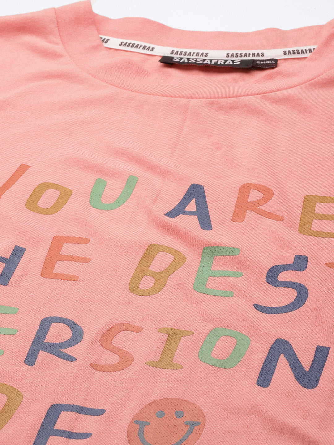 Women Pink BEST VERSION OF YOURSELF T-Shirt Dress