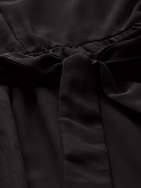 Black Square Neck Tiered Maxi Dress
