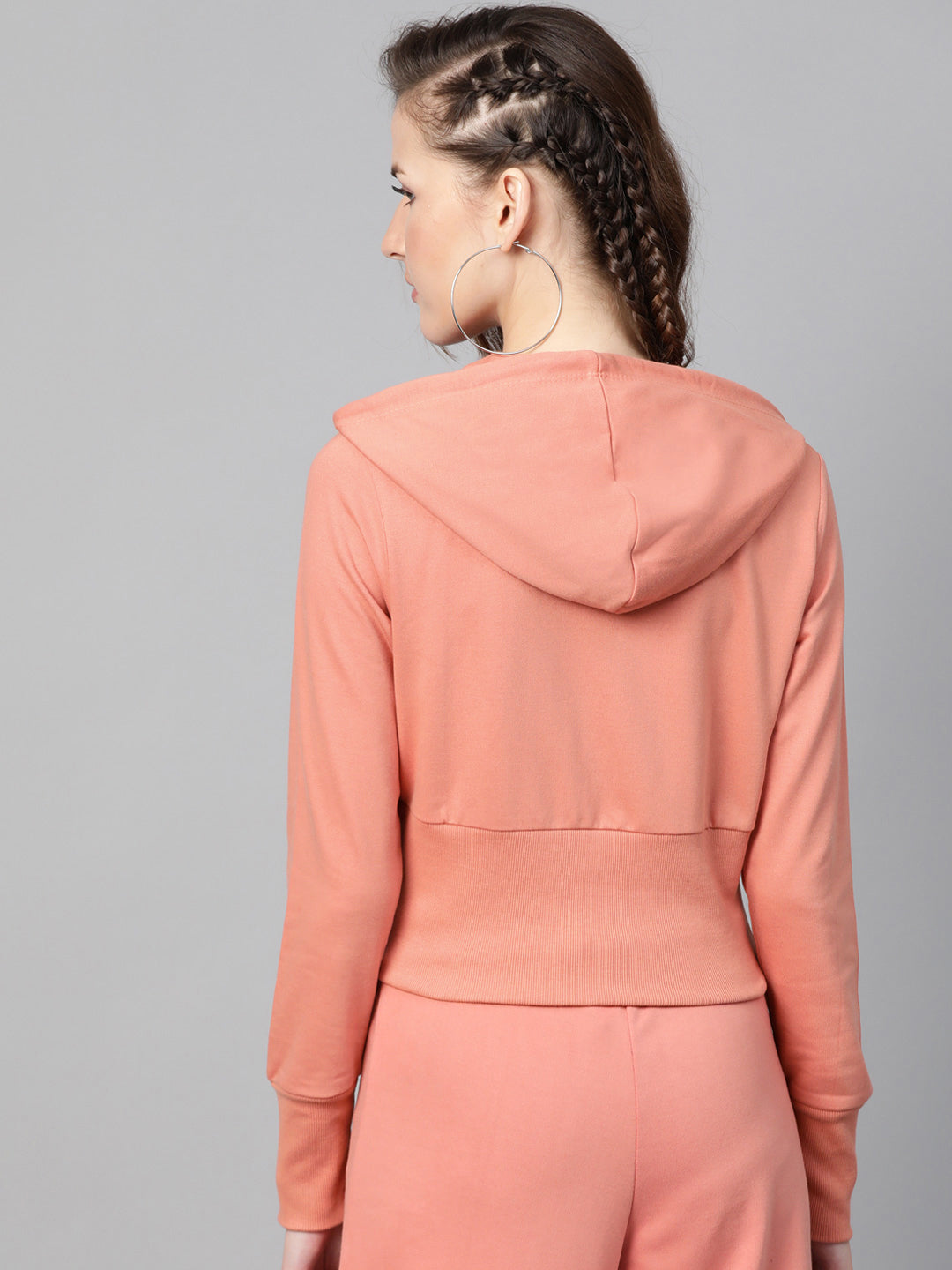 Peach Terry Hooded Jacket
