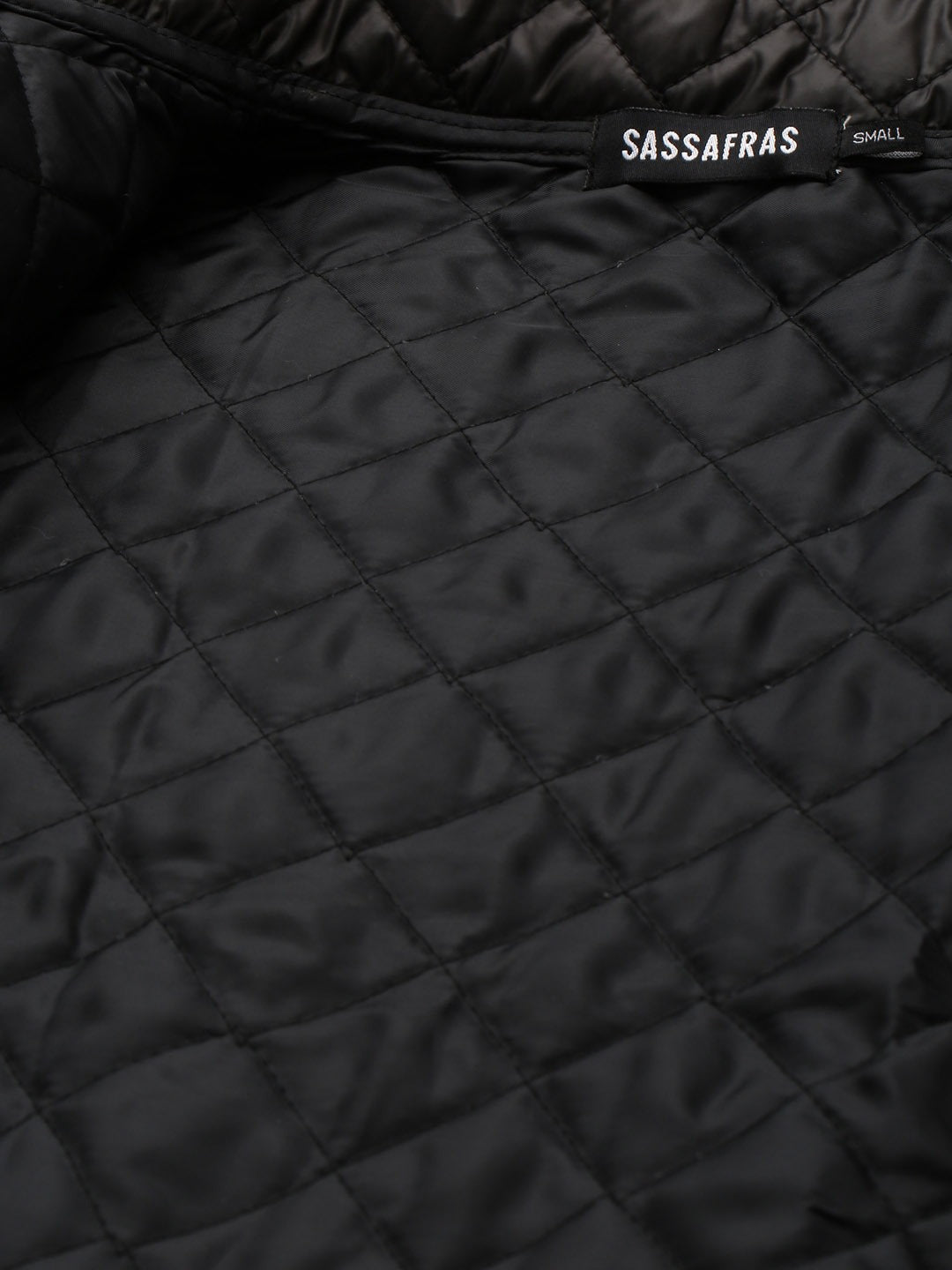 Black Sleeveless Quilted Crop Jacket