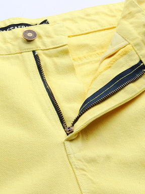 Yellow Raw Edge Jeans